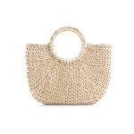 Original handmade handmade round handle straw bag handbag
