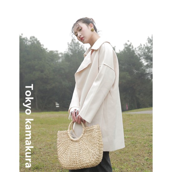 Original handmade handmade round handle straw bag handbag - Memoo.com Original handmade handmade round handle straw bag handbag - Memoo.com