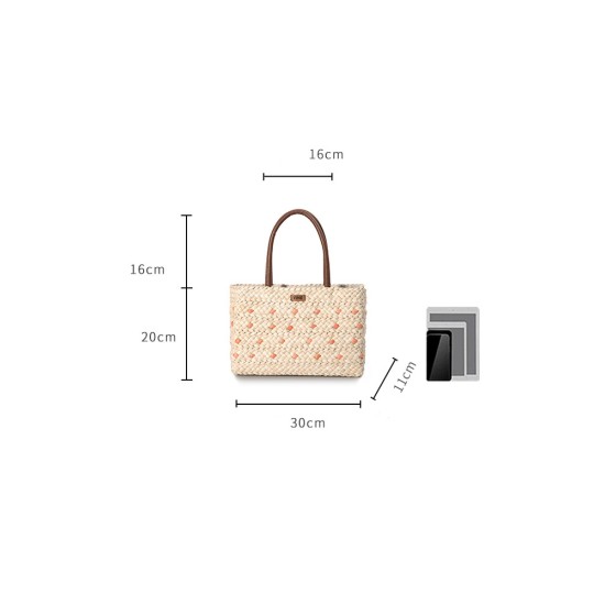 Handmade straw bag fashion girls handbag casual woven small bag - Memoo.com Handmade straw bag fashion girls handbag casual woven small bag - Memoo.com