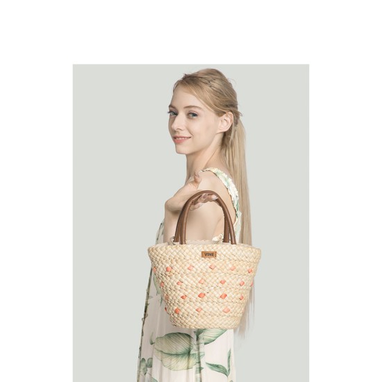 Handmade straw bag fashion girls handbag casual woven small bag - Memoo.com Handmade straw bag fashion girls handbag casual woven small bag - Memoo.com