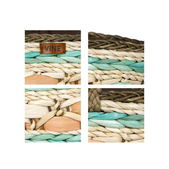 Handmade seaside vacation dopamine straw bag hand-held vegetable basket Handmade seaside vacation dopamine straw bag hand-held vegetable basket
