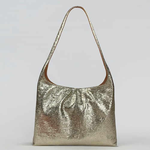 A leather glitter shoulder bag A leather glitter shoulder bag