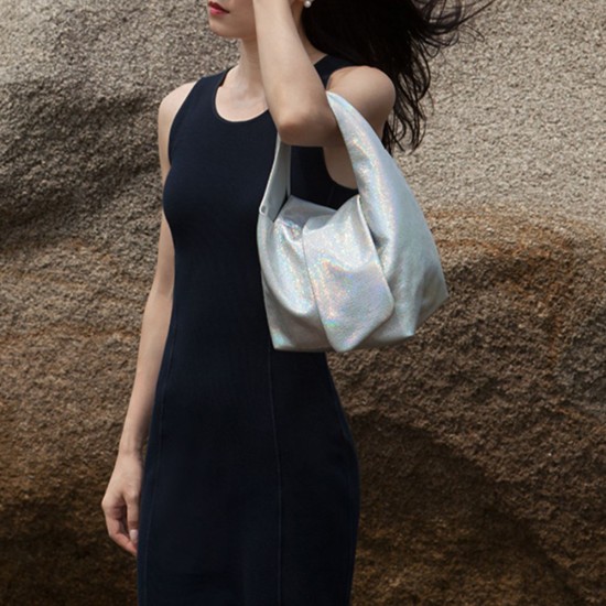 Mermaid lunch box bag silver shiny opening layer cowhide creative womens bag - Memoo.com Mermaid lunch box bag silver shiny opening layer cowhide creative womens bag - Memoo.com