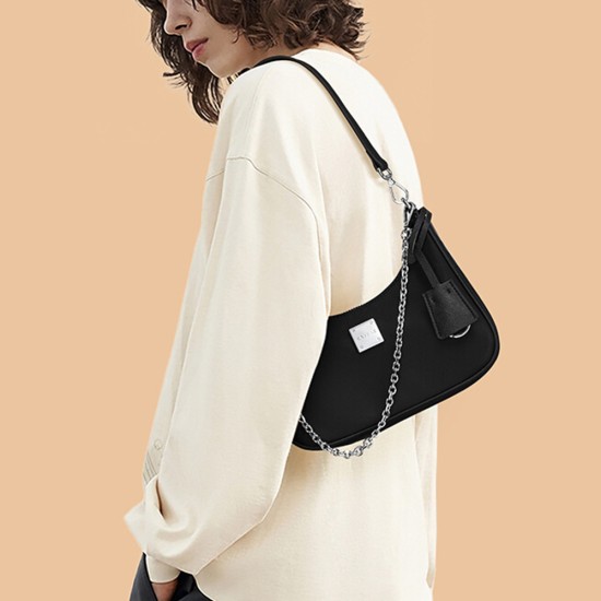 Hobo armpit bag nylon chain small bag crescent tooth bag - Memoo.com Hobo armpit bag nylon chain small bag crescent tooth bag - Memoo.com