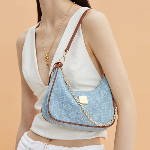 Hobo armpit bag nylon chain small bag crescent tooth bag Hobo armpit bag nylon chain small bag crescent tooth bag