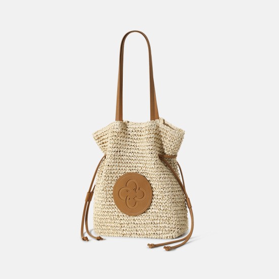 Drawstring Tote Bag Lafite Straw Woven Bag Drawstring Tote Bag Lafite Straw Woven Bag