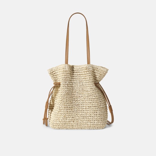 Drawstring Tote Bag Lafite Straw Woven Bag Drawstring Tote Bag Lafite Straw Woven Bag