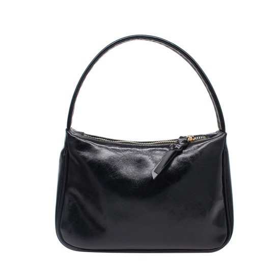 Underarm bag, shoulder bag, oil wax leather, retro French womens bag, genuine leather, cowhide, youth bag - Memoo.com Underarm bag, shoulder bag, oil wax leather, retro French womens bag, genuine leather, cowhide, youth bag - Memoo.com