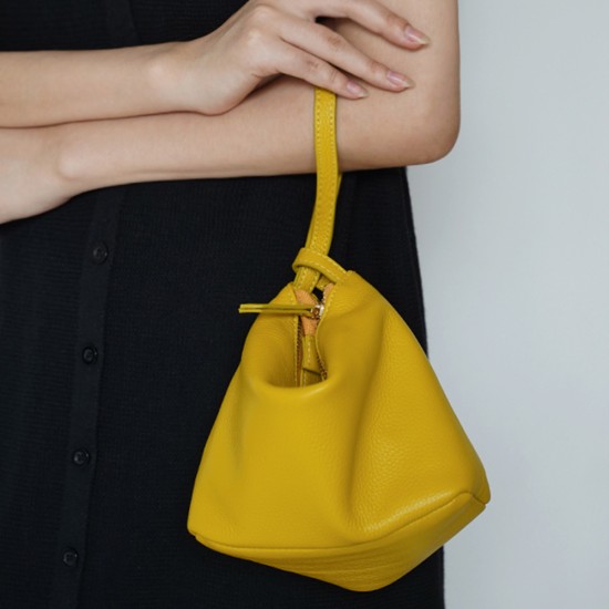 Small original cowhide zipper Wonton leather handbag antique bag - Memoo.com Small original cowhide zipper Wonton leather handbag antique bag - Memoo.com