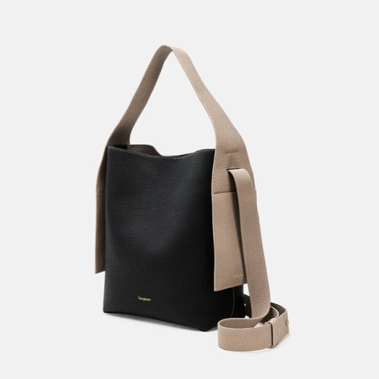 Hanging ear tote series top layer cowhide commuting shoulder bag Hanging ear tote series top layer cowhide commuting shoulder bag