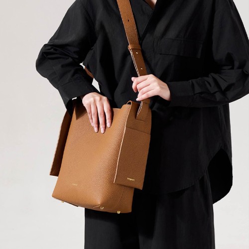 Hanging ear tote series top layer cowhide commuting shoulder bag