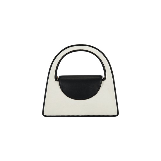 Compact handbag in black and white contrasting fashion - Memoo.com Compact handbag in black and white contrasting fashion - Memoo.com