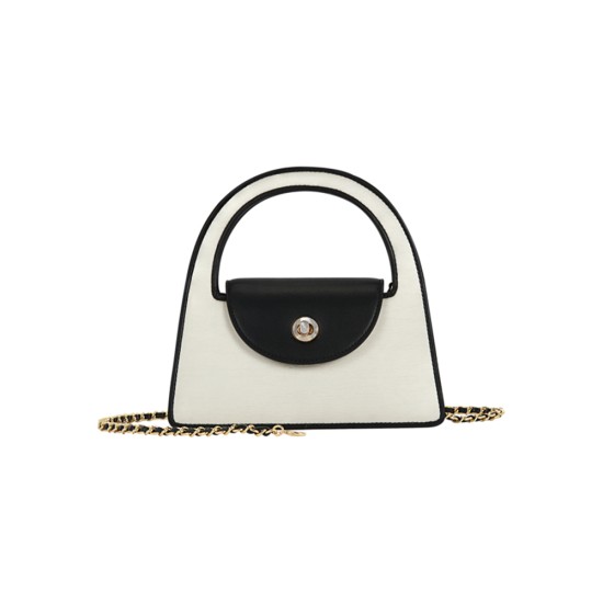 Compact handbag in black and white contrasting fashion - Memoo.com Compact handbag in black and white contrasting fashion - Memoo.com