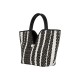 Striped casual pearl clasp fanned shoulder bag - Memoo.com Striped casual pearl clasp fanned shoulder bag - Memoo.com