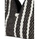 Striped casual pearl clasp fanned shoulder bag - Memoo.com Striped casual pearl clasp fanned shoulder bag - Memoo.com