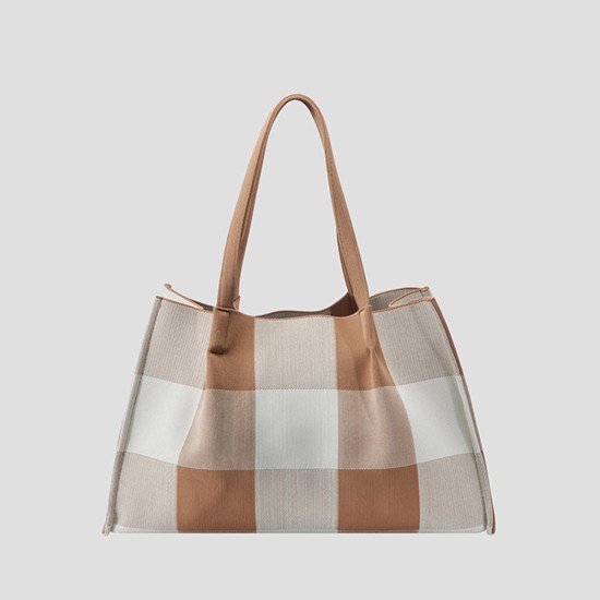 Plaid tote bag, hand-held single shoulder womens bag - Memoo.com Plaid tote bag, hand-held single shoulder womens bag - Memoo.com