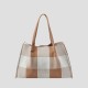 Plaid tote bag, hand-held single shoulder womens bag - Memoo.com Plaid tote bag, hand-held single shoulder womens bag - Memoo.com