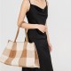 Plaid tote bag, hand-held single shoulder womens bag - Memoo.com Plaid tote bag, hand-held single shoulder womens bag - Memoo.com