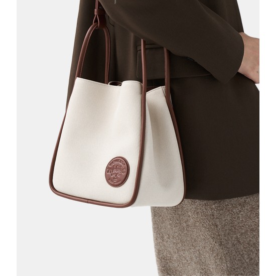 Large-capacity commuter canvas bag textured hand-carried shoulder crossbody bag Large-capacity commuter canvas bag textured hand-carried shoulder crossbody bag