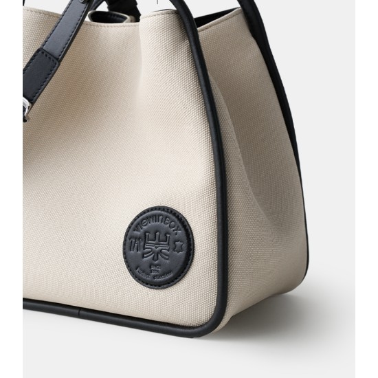 Large-capacity commuter canvas bag textured hand-carried shoulder crossbody bag Large-capacity commuter canvas bag textured hand-carried shoulder crossbody bag