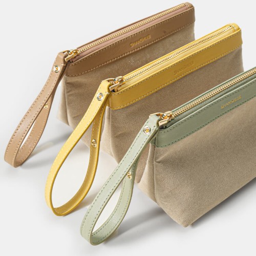 Detachable zippered sleeve pouch, cosmetic pouch, coin pocket