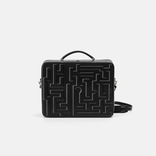 Layered cowhide suitcase shaped tote bag - Memoo.com Layered cowhide suitcase shaped tote bag - Memoo.com
