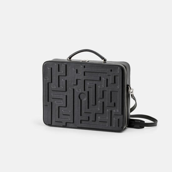 Layered cowhide suitcase shaped tote bag - Memoo.com Layered cowhide suitcase shaped tote bag - Memoo.com