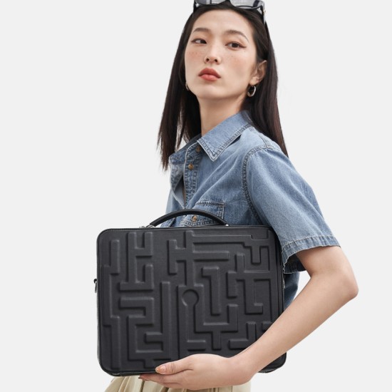 Layered cowhide suitcase shaped tote bag - Memoo.com Layered cowhide suitcase shaped tote bag - Memoo.com