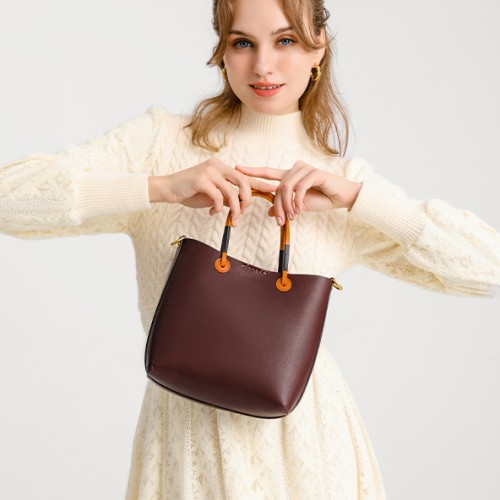 Cowhide bucket bag tote bag Cowhide bucket bag tote bag