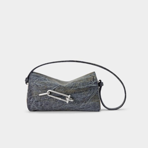 Soft box bag niche design sense versatile denim armpit bag Soft box bag niche design sense versatile denim armpit bag