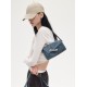 Soft box bag niche design sense versatile denim armpit bag Soft box bag niche design sense versatile denim armpit bag