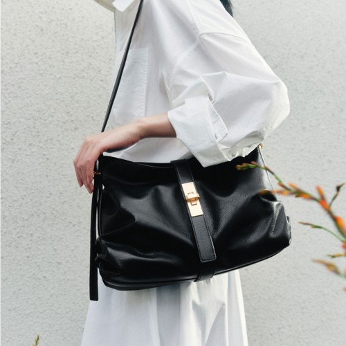 Leather shoulder crossbody bag tote bag