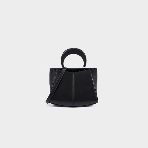 black leather satchel bag