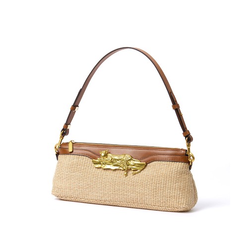 Cannes afternoon lazy cheetah straw armpit bag Cannes afternoon lazy cheetah straw armpit bag