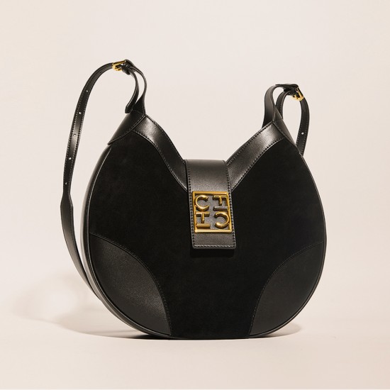 One-shoulder crossbody bag womens large-capacity Hobo saddle bag - Memoo.com One-shoulder crossbody bag womens large-capacity Hobo saddle bag - Memoo.com