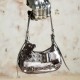 Handheld shoulder bag with wide shoulder strap, bear pendant, underarm bag, women's bag Handheld shoulder bag with wide shoulder strap, bear pendant, underarm bag, women's bag