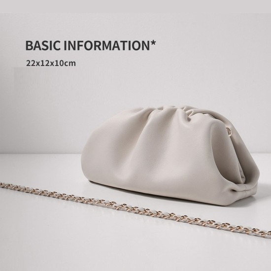 Chain crossbody pleated women's pouch niche designer model Chain crossbody pleated women's pouch niche designer model