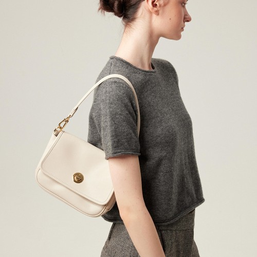 Cowhide simple one-shoulder armpit bag sized  Cowhide simple one-shoulder armpit bag sized