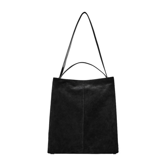 Leather Black Commuter Shoulder Tote Bag - Memoo.com Leather Black Commuter Shoulder Tote Bag - Memoo.com