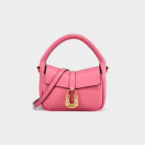 Women's bag, soft leather hand-held cross-body leather shoulder small square bag