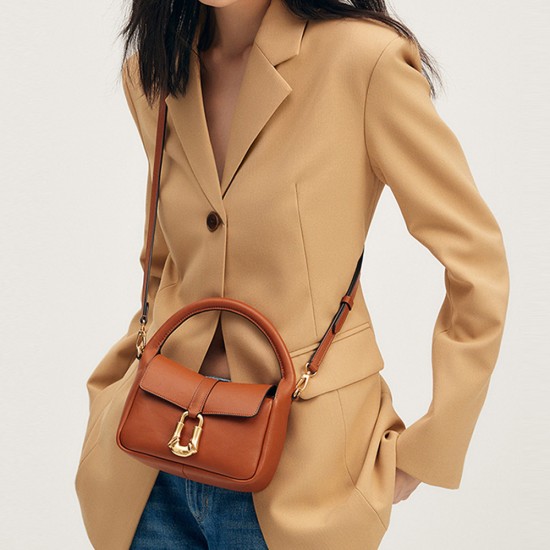 Women's bag, soft leather hand-held cross-body leather shoulder small square bag Women's bag, soft leather hand-held cross-body leather shoulder small square bag