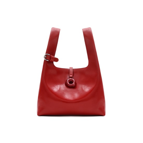 Leather can be worn cross-body in a portable bento bag Leather can be worn cross-body in a portable bento bag