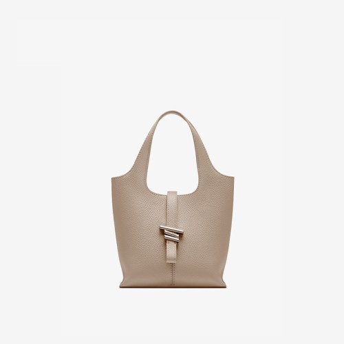 Small vegetable basket bag portable bucket leather women's bag pink  Small vegetable basket bag portable bucket leather women's bag pink