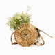 Women's bag: bamboo bag, straw bag, small round shoulder bag Women's bag: bamboo bag, straw bag, small round shoulder bag
