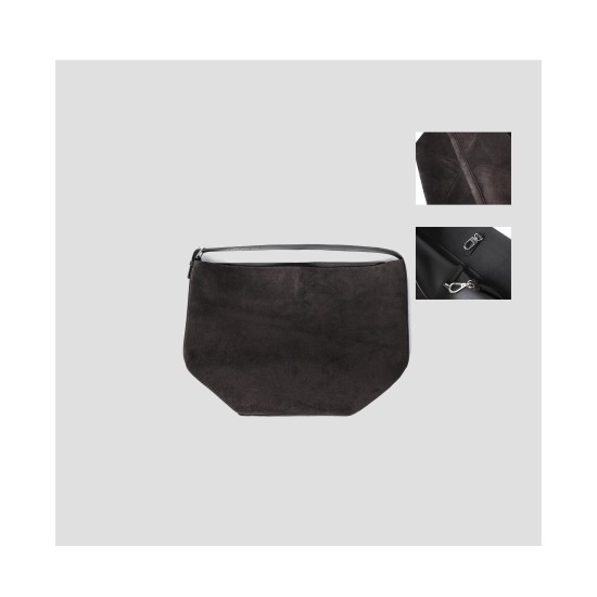 Cowhide fleece one-shoulder diagonal black tote bag for women - Memoo.com Cowhide fleece one-shoulder diagonal black tote bag for women - Memoo.com