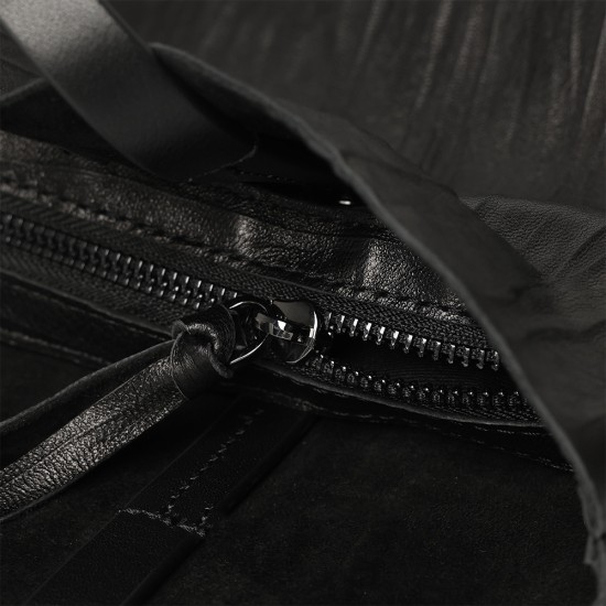 Kid leather shoulder tote shopping bag Kid leather shoulder tote shopping bag
