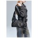 Vintage shoulder bag Commuter bag croissant underarm bag Black biker bag Vintage shoulder bag Commuter bag croissant underarm bag Black biker bag