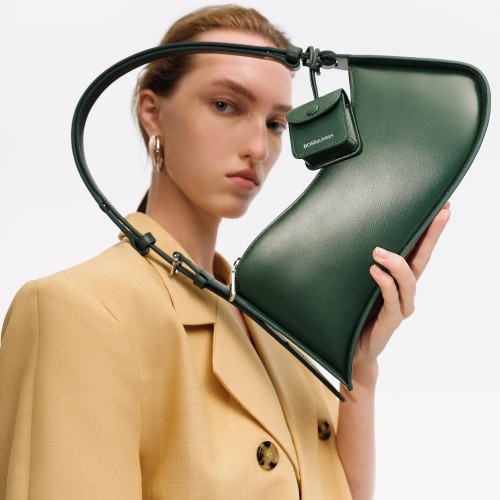 Leather women's bag Underarm bag cowhide shoulder crossbody bag Wave bag Leather women's bag Underarm bag cowhide shoulder crossbody bag Wave bag