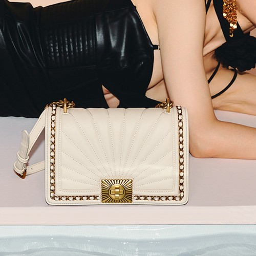 Armpit bag Women's leather single shoulder crossbody chain phone small square bag Armpit bag Women's leather single shoulder crossbody chain phone small square bag