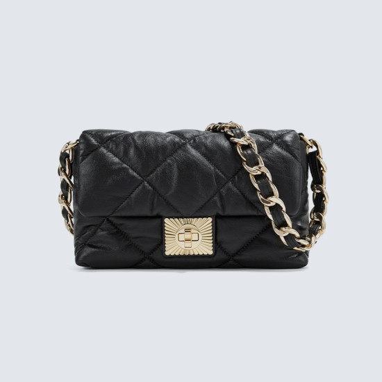 Head layer cowhide bag, womens diamond grid chain bag, genuine leather shoulder bag, small square bag - Memoo.com Head layer cowhide bag, womens diamond grid chain bag, genuine leather shoulder bag, small square bag - Memoo.com
